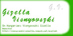 gizella visnyovszki business card